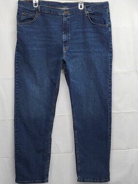 Wrangler Mens Jeans Premium 42 X 32 Relaxed Fit Western Stretch Denim Pants